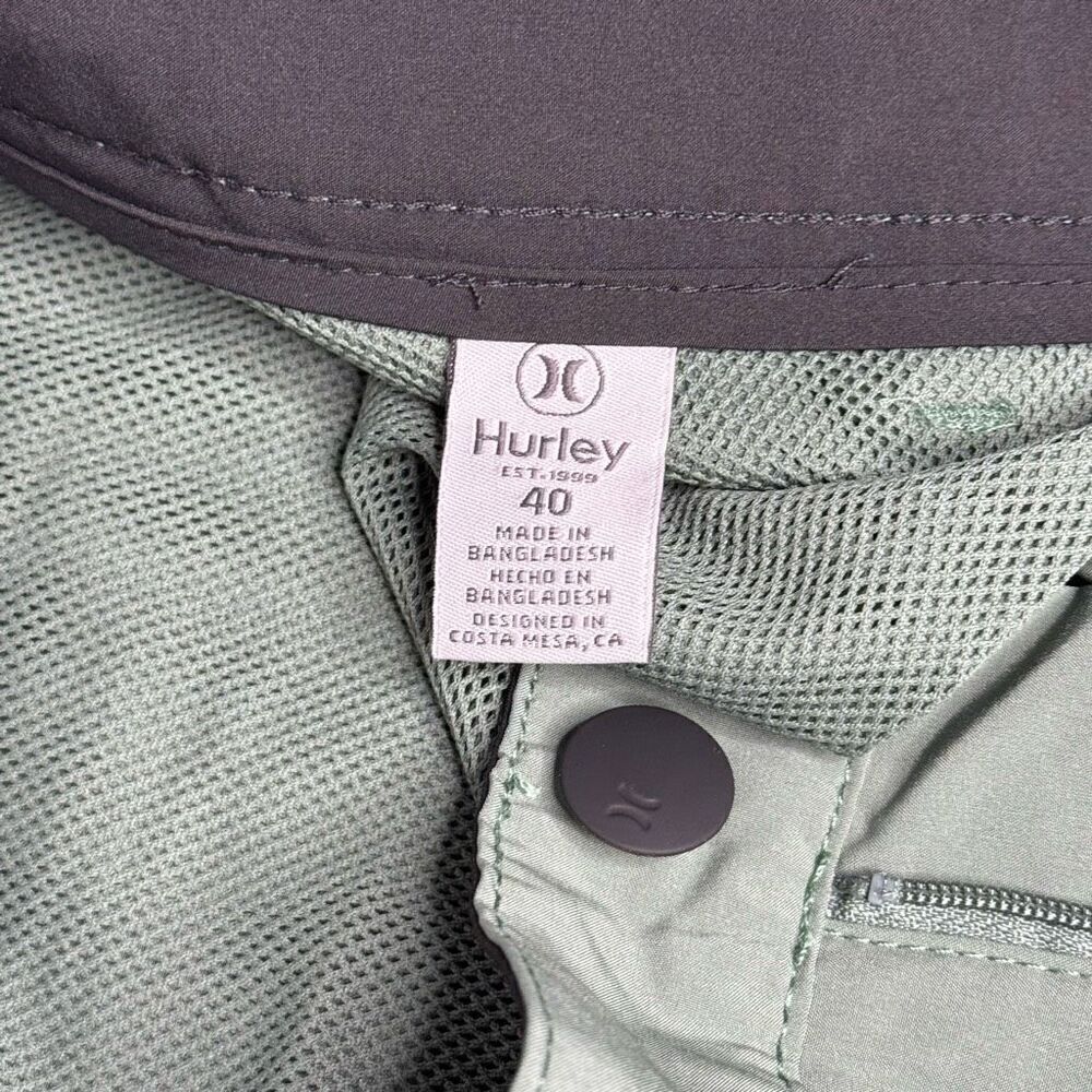 Hurley green hybrid walking shorts size 40 - Picture 7 of 11